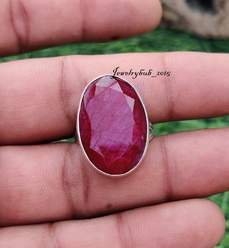 Ruby gemstone ring 925 - ruby,