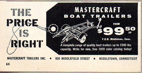 1959 print mastercraft - 1959, boat