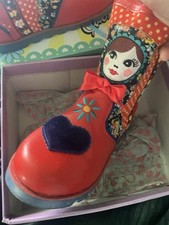 Immaculate Junior Girls Irregular Choice Svetlana Boots Red Fit U.K. 4 & Gift