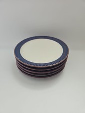 5x Denby Storm Stripe Side Plates 18cm Diameter Purple Plum