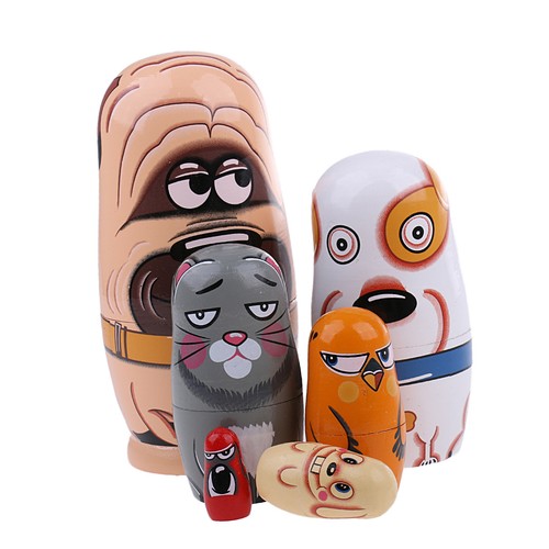 Wooden animals nesting doll - wooden,