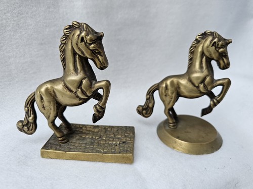 Vintage solid brass horse - brass,