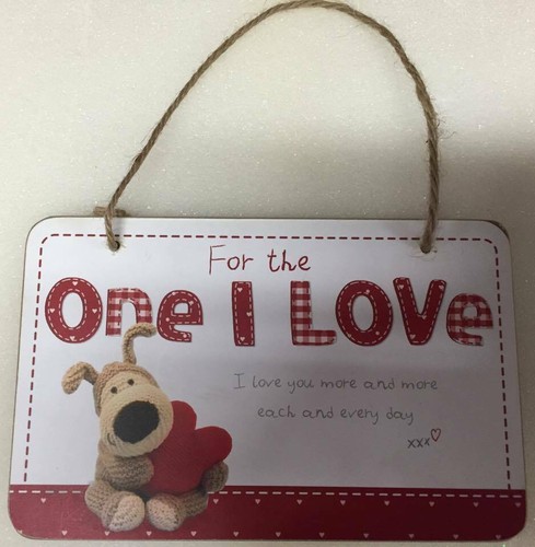 Boofle wooden hanging plaque - hanging,
