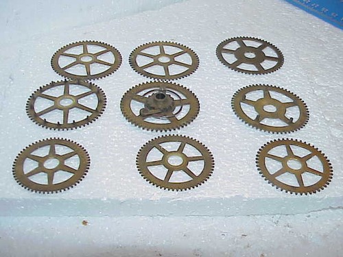 Used brass spoked clock - used,