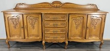 Sideboard Vintage French Louis XVI Style Oak Carved 4 Drawers Cabinet LOT 4075