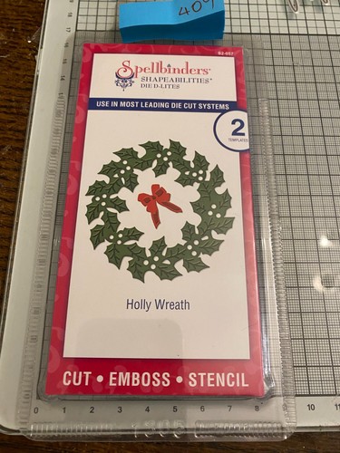 Holly wreath christmas die set - holly,