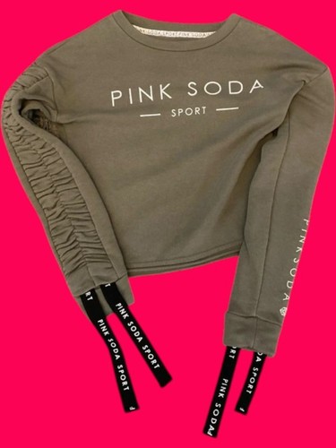 Pink soda ladies cropped khaki - soda,