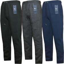 Jogging Bottoms Plain Open Hem Fleece Sweatpants with Zip Pockets by Beebizco