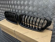 FOR 2012-2017 BMW F30 F31 FRONT KIDNEY GRILLE GRILL SINGLE SLAT GLOSS BLACK PAIR
