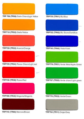 Sheet colour transparent - a4, of