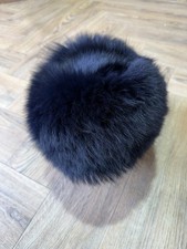 Vintage style black faux - faux, fur
