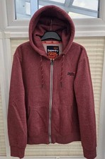 Mens / Women's XXXL / 3XL Superdry Red Grindle Zip Hoodie. Great Clean Condition