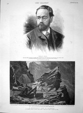 Original Old Antique Print