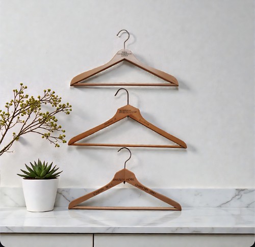 Vintage wooden hangers - wooden,