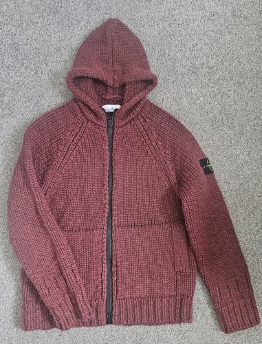Stone island heavy knit - stone, hooded