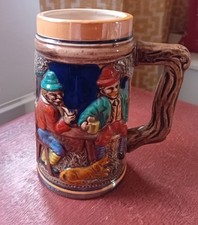 German Style Bierstein Tankard Ceramic Drinking Mug/Cup Lovely Design Vintage