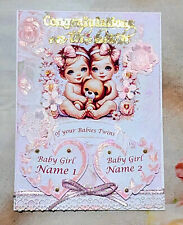 Personalised New Baby Twins