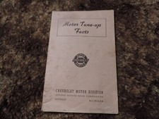 1929-1939 Chevy Motor Tune up Facts booklet