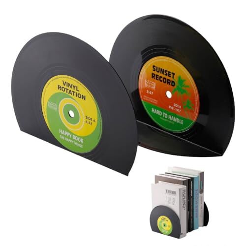 Retro vinyl bookends - vinyl,