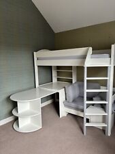 Bunk bed with desk, sofa and bookcase 