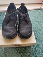 Clarks Artisan Trigenic Tri Angel Nubuck Black Leather UK 4 Width E
