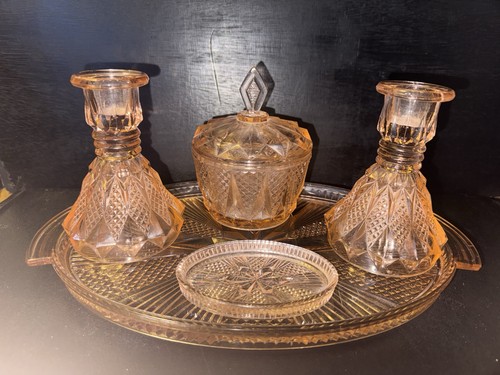 Pink depression glass dressing - pink,