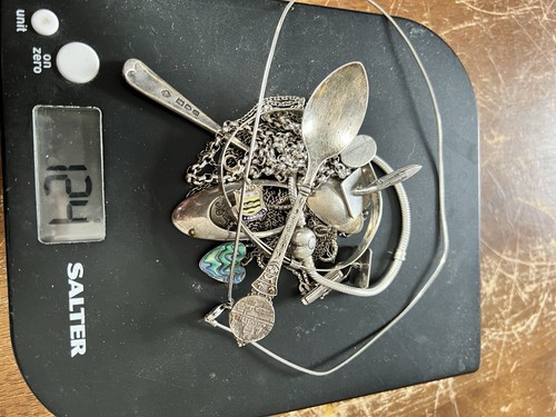 124g scrap silver jewellery - silver,