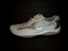 Prada Rare Sz 11.5 Americas Cup Metallic Silver  and Gray Shoes