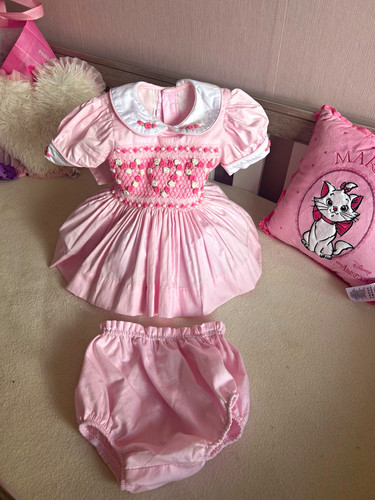 Smocked dress baby - dress,
