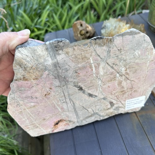 Rhodonite large polished slice - large,