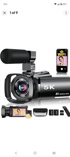 Video camcorder 64mp 8x - 5k, camcorder,64mp,