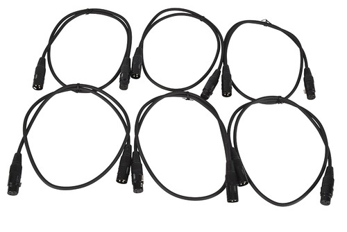 Xlr cables pack 6 mic - 6,