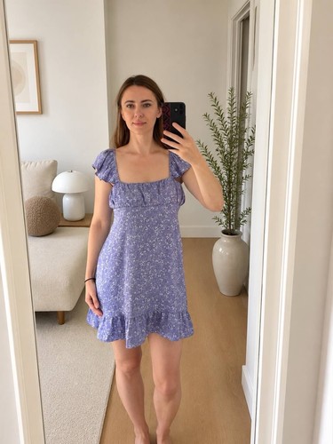 Zara lilac floral mini - lilac,