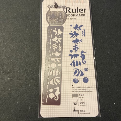 Bookmark ruler stencil metal - bookmark,