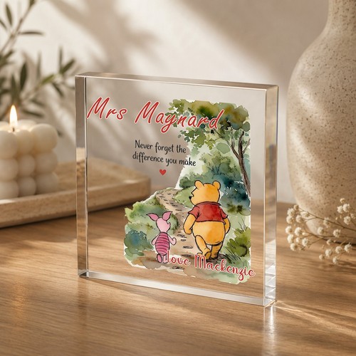 Personalised acrylic block - acrylic,