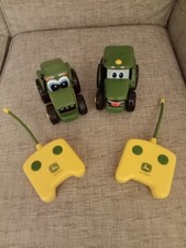 John Deere Remote Controlled Tractors x 2 Radio Controlled Car Farm Toy Used