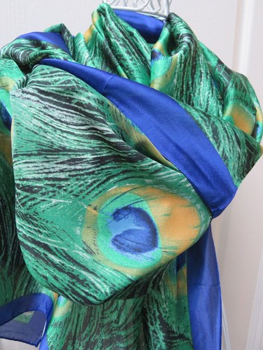 Peacock feather print - print, scarf