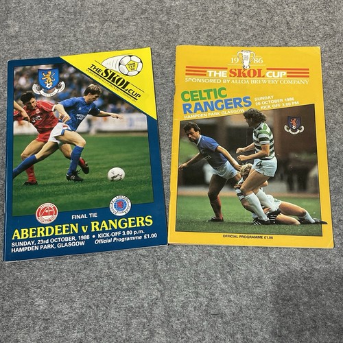 Rangers skol cup - cup, programmes