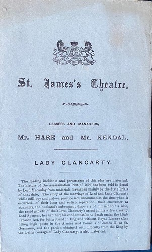 Victorian theatre programme - victorian,