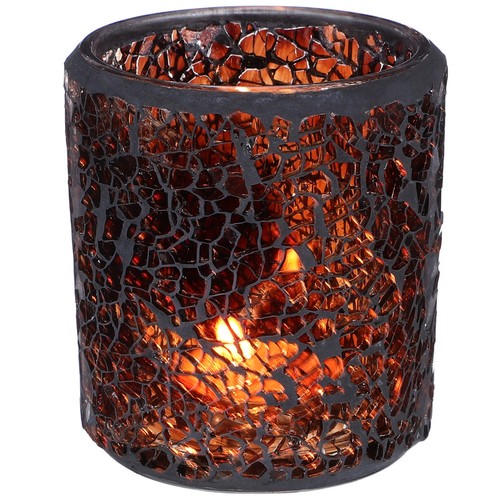 Glass tealight holder mosaic - tealight,