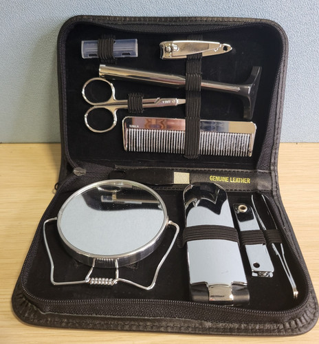 Men leather travel grooming - men's, travel/grooming