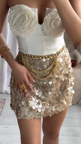 Zara sequinned short - sequinned,