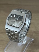 Vintage 1975 Rotary Mechanical Mens Watch, w/ Bracelet - Spares/Repairs