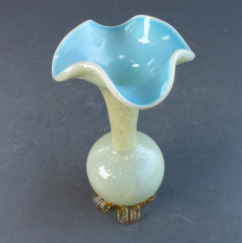 Vintage italian glass vase - vintage,