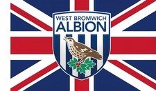 WBA  football club flag. 5ft x 3ft. UNION JACK FLAG