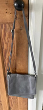 Borse in Pelle Vera Grey Leather Shoulder Cross Body Bag Made in Italy