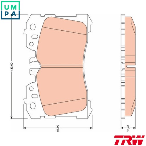 Brake pad set disc - disc,