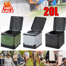 PORTABLE FOLDING CAMPING TOILET COMPACT POTTY LOO CARAVAN TOILET PICNIC FISHING