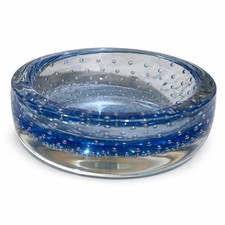 Whitefriars Blue Bubble Glass
