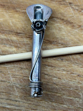 Arts & Crafts Vintage Posy Holder Brooch Sterling Silver Rose. 🌹.